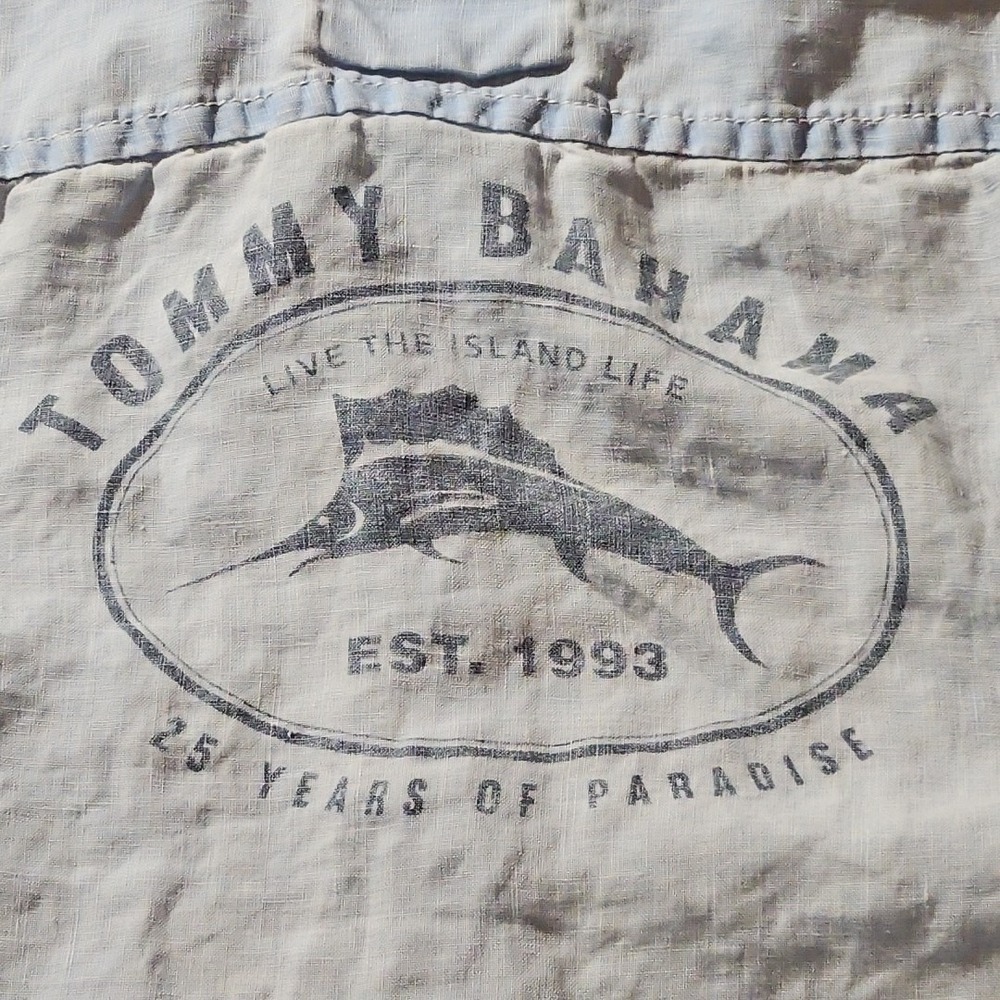 Tommy Bahama Shirt Mens XL Linen Light Blue Button-up Long Sleeves‎ - Picture 3 of 11